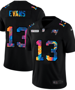 Tampa Bay Buccaneers #13 Mike Evans Nike Multi-Color Black 2020 NFL Crucial Catch Vapor Untouchable Limited Jersey