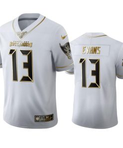 Tampa Bay Buccaneers #13 Mike Evans Nike White Golden Edition Vapor Limited NFL 100 Jersey