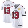 Tampa Bay Buccaneers #13 Mike Evans Super Bowl LV Champions Patch Nike White Vapor Limited Jersey