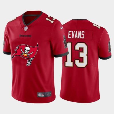 Tampa Bay Buccaneers #13 Mike Evans Red Nike Big Team Logo Vapor Limited NFL Jersey