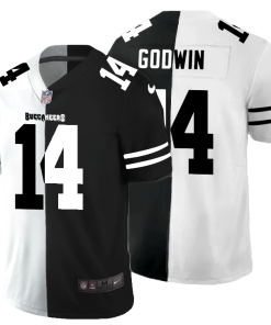 Tampa Bay Buccaneers #14 Chris Godwin Black V White Peace Split Nike Vapor Untouchable Limited NFL Jersey