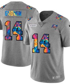 Tampa Bay Buccaneers #14 Chris Godwin Nike Multi-Color 2020 NFL Crucial Catch NFL Jersey Greyheather