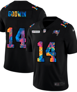 Tampa Bay Buccaneers #14 Chris Godwin Nike Multi-Color Black 2020 NFL Crucial Catch Vapor Untouchable Limited Jersey