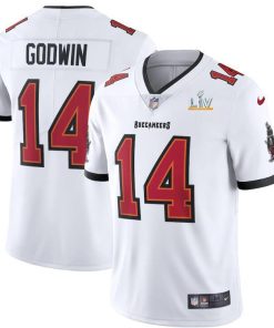 Tampa Bay Buccaneers #14 Chris Godwin Super Bowl LV Bound Nike White Vapor Limited Jersey