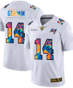 Tampa Bay Buccaneers #14 Chris Godwin White Nike Multi-Color 2020 NFL Crucial Catch Limited NFL Jersey