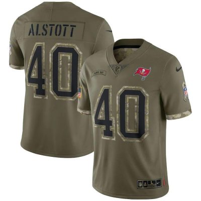 Tampa Bay Buccaneers #40 Mike Alstott Nike 2022 Salute To Service Limited Jersey - Olive