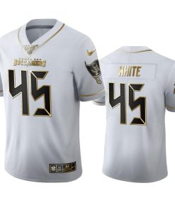 Tampa Bay Buccaneers #45 Devin White Nike White Golden Edition Vapor Limited NFL 100 Jersey