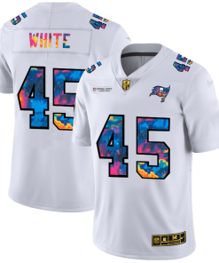 Tampa Bay Buccaneers #45 Devin White White Nike Multi-Color 2020 NFL Crucial Catch Limited NFL Jersey