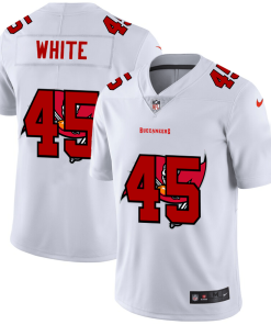 Tampa Bay Buccaneers #45 Devin White White Nike Team Logo Dual Overlap Limited NFL Jersey