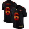 Tampa Bay Buccaneers #6 Julio Jones Black Nike Red Orange Stripe Vapor Limited NFL Jersey