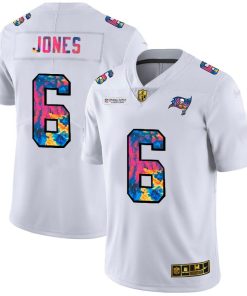 Tampa Bay Buccaneers #6 Julio Jones White Nike Multi-Color 2020 NFL Crucial Catch Limited NFL Jersey