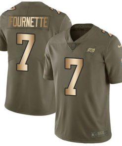 Tampa Bay Buccaneers #7 Leonard Fournette Olive/Gold Stitched NFL Limited 2017 Salute To Service Jersey