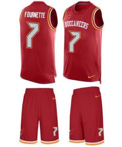 Tampa Bay Buccaneers #7 Leonard Fournette Red Team Color Stitched NFL Limited Tank Top Suit Jersey