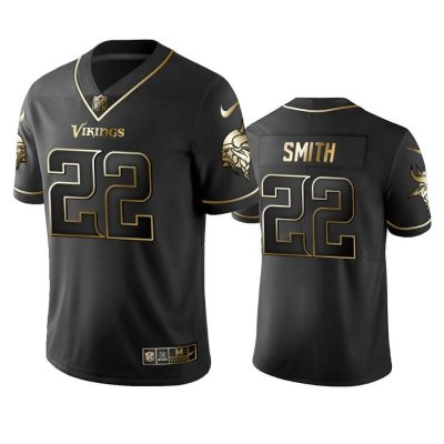 Vikings #22 Harrison Smith Stitched NFL Vapor Untouchable Limited Black Golden Jersey