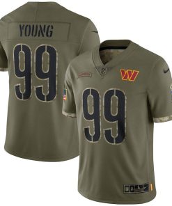 Washington Commanders #99 Chase Young Nike 2022 Salute To Service Limited Jersey - Olive