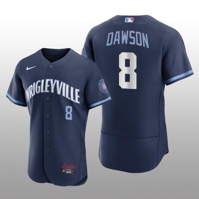 City Connect Chicago Cubs Andre Dawson Authentic Navy Jersey