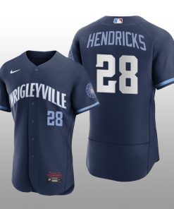 2021 City Connect Chicago Cubs Kyle Hendricks Authentic Navy Jersey