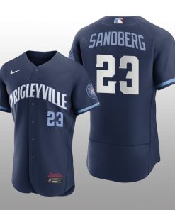 2021 City Connect Chicago Cubs Ryne Sandberg Authentic Navy Jersey