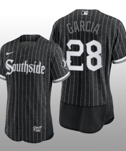 2021 City Connect White Sox Black Authentic Men's Jersey Leury Garcia