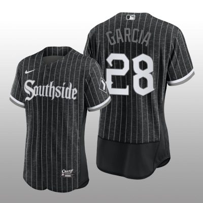 City Connect White Sox Black Authentic Men's Jersey Leury Garcia