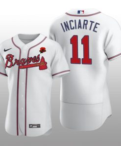 2021 Memorial Day Ender Inciarte Authentic White Jersey Atlanta Braves