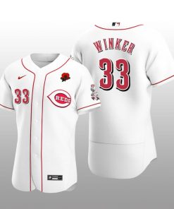2021 Memorial Day Jesse Winker Authentic White Jersey Cincinnati Reds