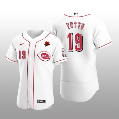 Memorial Day Joey Votto Authentic White Jersey Cincinnati Reds