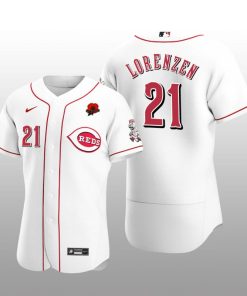 2021 Memorial Day Michael Lorenzen Authentic White Jersey Cincinnati Reds