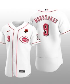 2021 Memorial Day Mike Moustakas Authentic White Jersey Cincinnati Reds