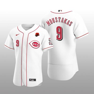 Memorial Day Mike Moustakas Authentic White Jersey Cincinnati Reds
