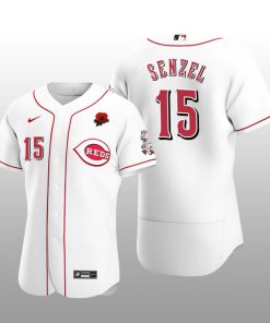 2021 Memorial Day Nick Senzel Authentic White Jersey Cincinnati Reds