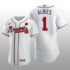 2021 Memorial Day Ozzie Albies Authentic White Jersey Atlanta Braves
