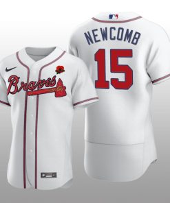 2021 Memorial Day Sean Newcomb Authentic White Jersey Atlanta Braves