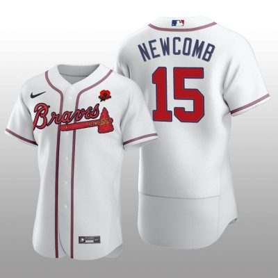 Memorial Day Sean Newcomb Authentic White Jersey Atlanta Braves