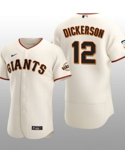 2021 Pride Month San Francisco Giants Alex Dickerson Authentic Home Cream Jersey