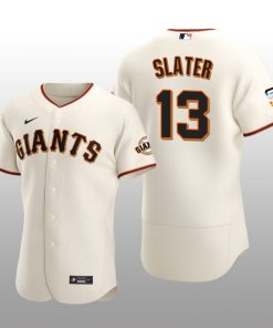 2021 Pride Month San Francisco Giants Austin Slater Authentic Home Cream Jersey