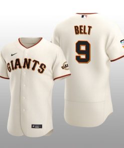 2021 Pride Month San Francisco Giants Brandon Belt Authentic Home Cream Jersey