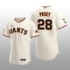 2021 Pride Month San Francisco Giants Buster Posey Authentic Home Cream Jersey