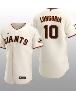 2021 Pride Month San Francisco Giants Evan Longoria Authentic Home Cream Jersey