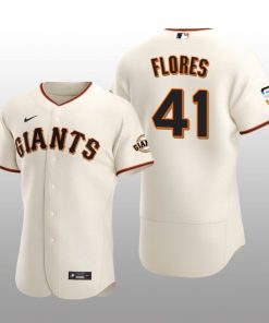 2021 Pride Month San Francisco Giants Wilmer Flores Authentic Home Cream Jersey