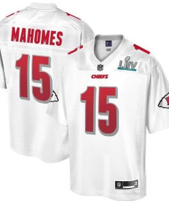 Men's Kansas City Chiefs #15 Patrick Mahomes NFL Pro Line White Super Bowl LIV Champions Jersey