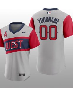 Angels Custom 2021 Little League Classic Gray Road Authentic Jersey