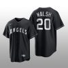 Angels Jared Walsh 2021 All Black Fashion Serise Replica Jersey Black White