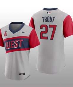 Angels Mike Trout 2021 Little League Classic Gray Road Authentic Jersey