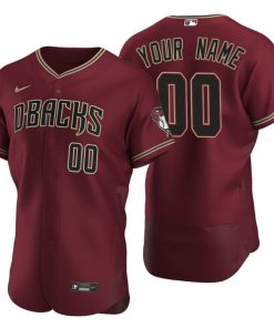 Arizona Diamondbacks 2020 Alternate Crimson Authentic Men's Custom Jersey