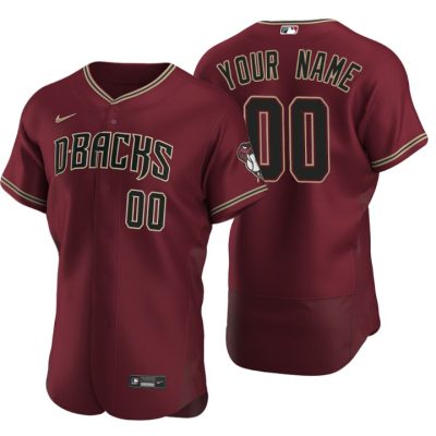 Arizona Diamondbacks 2020 Alternate Crimson Authentic Men's Custom Jersey