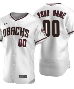 Arizona Diamondbacks 2020 Home White Crimson Authentic Men's Custom Jersey