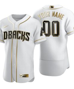 Arizona Diamondbacks Authentic White Golden Edition Men's Custom Jersey