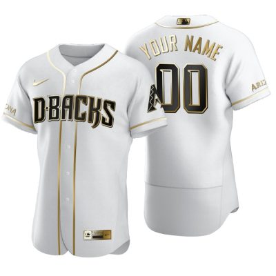 Arizona Diamondbacks Authentic White Golden Edition Men's Custom Jersey