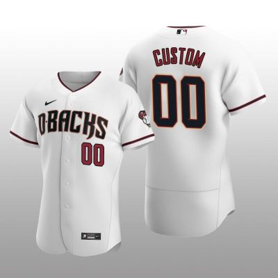 Arizona Diamondbacks Custom Authentic Home White Jersey
